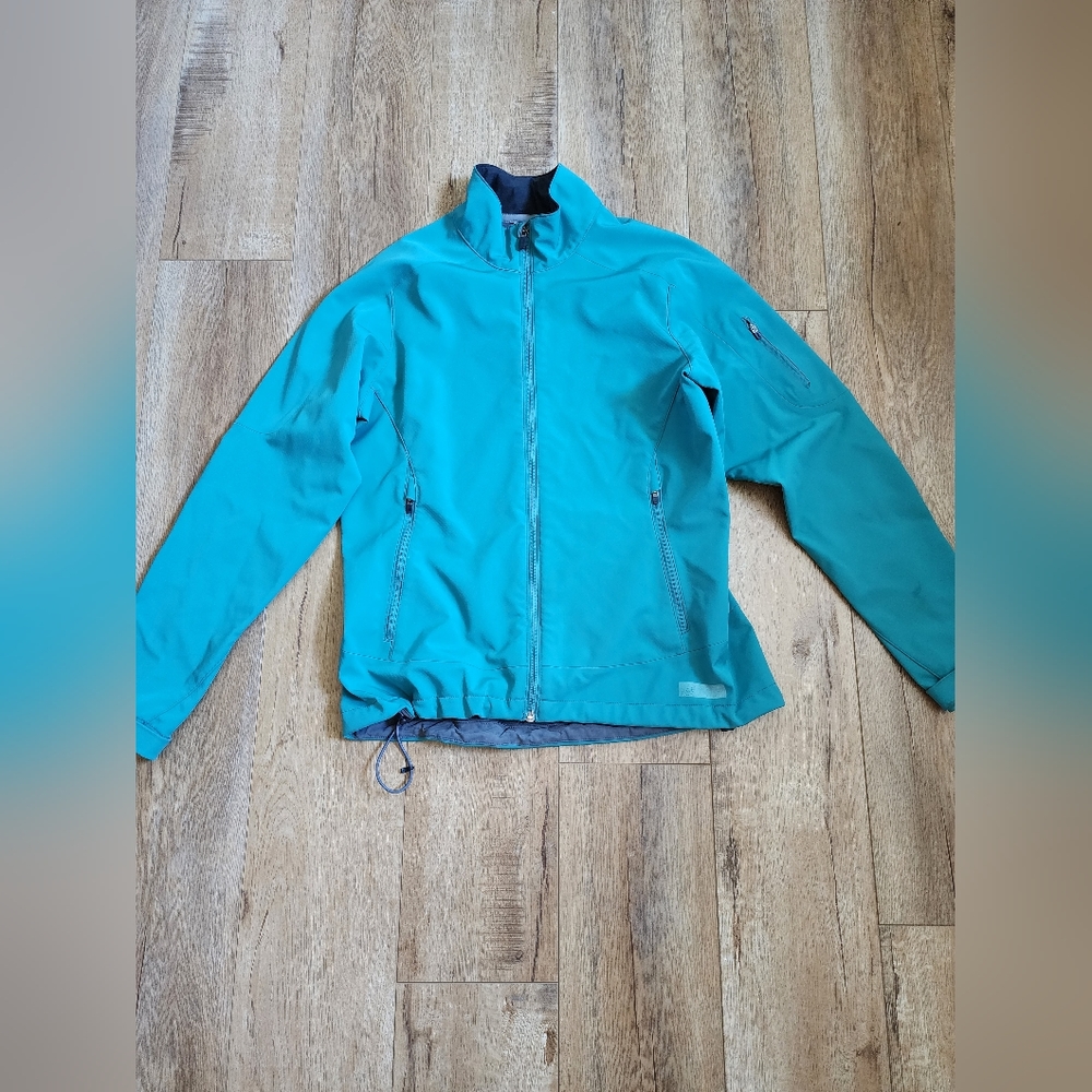REI Nylon Coat Rain Jacket Size Medium Women’s Teal Blue